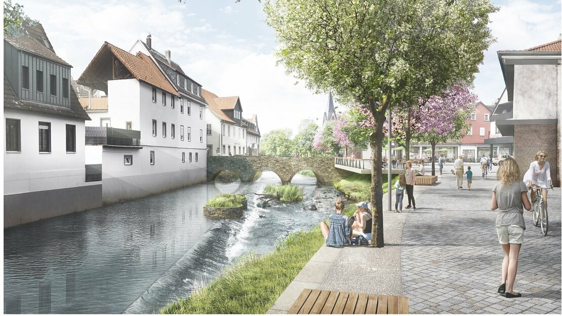 Stadt am Fluss, Nidda AK Hessen